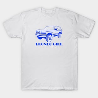 Bronco Girl 1992-1996 Dark Blue Print T-Shirt